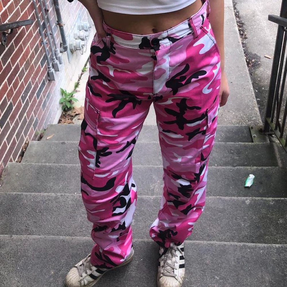 Pink camo pants